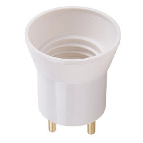 Переходник вилка-патрон Ecola E27 прямой белый картинка 